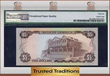 Welt Banknoten  TT PK 54, 55, 56, 57 JAMAICA SET OF 4 SAME SERIAL # *003616 PMG 66 EPQ GEM UNC. SET OF 4!