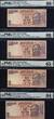 Welt Banknoten 10 RUPEE 2015 TT INDIA  SEQUENTIAL SACRED S/N 786001 THRU 786010 SET OF 9 PMG 66 ALL TEN OF THESE NOTES ARE NUMBERED 7860001 THRU 786010 AN ALMOST IMPOSSIBLE ASSEMBLY OF NOTES IN ONE GROUPING INCLUDING GRADE 6