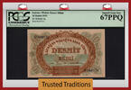 Welt Banknoten 10 RUBLI TT PK 4e LATVIA 98 YRS OLD PCGS 67 PPQ SUPERB POP 5 NONE FINER! -