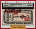 Welt Banknoten TT PK S1077 CHINA PROVINCIAL BANK 3 TIAO LCG 66 PPQ GEM NONE GRADED HIGHER! -