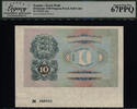 Welt Banknoten 10 KROONI TT PK 68p ESTONIA PROGRESS PROOF FULL COLOR LCG 67 PPQ SUPERB! -