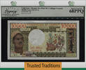 Welt Banknoten 10000 FRANCS TT PK 18a CAMEROUN A MASTERPIECE LCG 68 PPQ SUPERB NONE FINER -