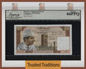 Welt Banknoten 10 DIRHAMS TT PK 54c MOROCCO KING MUHAMMAD V LCG 66 PPQ GEM TOP POPULATION -