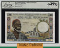 Welt Banknoten 5000 FRANCS TT PK 704Km ND WEST AFRICAN STATES / SENEGAL LCG 66 PPQ GEM NEW -