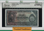 Welt Banknoten 50 ESCUDOS TT PK 40a PORTUGUESE GUINEA LCG 67 PPQ SUPERB GEM TIED AS BEST -