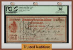 USA Banknoten TT PENNSYLVANIA MINING CO. $60 CHECK WHAT THE SAM HILL PCGS 30 VERY FINE! -