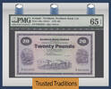 Welt Banknoten 20 POUNDS TT PK 190a IRELAND - NORTHERN SCARCE PMG 65 EPQ GEM FINEST KNOWN -