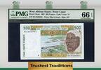 Welt Banknoten 500 FRANCS TT PK 110Ae WEST AFRICAN STATES / IVORY COAST PMG 66 EPQ POP ONE -
