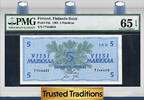 Welt Banknoten 5 MARKKAA TT PK 99a FINLAND PMG 65 EPQ GEM POP ONE FINEST KNOWN! -