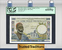 Welt Banknoten 5000 FRANCS TT PK 204Bj 1960s WEST AFRICAN STATES PCGS 65 PPQ GEM NEW! -