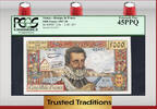 Welt Banknoten 58 FRANCE TT PK 135a 1957- 5000 FRANCS HENRY IV PCGS 45 PPQ EXTREMELY FINE! -