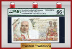 Welt Banknoten 100 FRANCS TT PK 49s REUNION SPECIMEN PMG 66 EPQ POP ONE FINEST KNOWN! -
