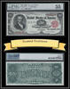 USA Banknoten 374 1890 $ TT FR 20 TREASURY NOTE ORNATE BACK RARE PMG 55 RED SEAL -