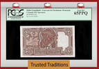 Welt Banknoten TT PK 16s ITALIAN SOMALILAND 5 SOMALI SPECIMEN LEOPARD PCGS 65 PPQ GEM -