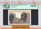 Welt Banknoten 100 FRANCS TT PK 2b ND WEST AFRICAN STATES PCGS 68 PPQ POP 1 FINEST KNOWN -