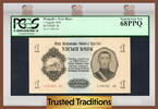 Welt Banknoten 1 TUGRIK TT PK 28 1955 MONGOLIA STATE BANK PCGS 68 PPQ POP ONE FINEST KNOWN! -