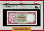 Welt Banknoten 5 SHILLINGS TT PK 5a SOMALIA 5 SCELLINI = PMG 67 EPQ SUPERB FINEST KNOWN! -