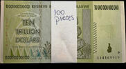 Welt Banknoten  TT PK 88 2008 ZIMBABWE 10 TRILLION DOLLARS 100 NOTES PACK CHOICE UNCIRCULATED fast st PACK OF 100 NOTES