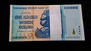 Welt Banknoten TT PK 91 2008 ZIMBABWE 100 TRILLION TOTAL PACK 100 NOTES UNCIRCULATED WITH COA -