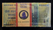 Welt Banknoten TT PK 91 ZIMBABWE 100 TRILLION REPRODUCTION GOLD FOIL NOVELTY NOTES 100 PIECES ! -