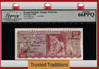 Welt Banknoten 50 FRANCS TT PK 4a RWANDA-BURUNDI RARE LIONESS LCG 66 PPQ GEM TEID AS BEST! -