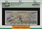 Welt Banknoten 1000 FRANCS TT PK 7s 1960-62 RWANDA-BURUNDI SPECIMEN ZEBRA PCGS 66 EPQ GEM NEW -
