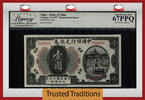 Welt Banknoten 1 DOLLAR TT PK 38s CHINA SPECIMEN LCG 67 PPQ SUPERB GEM NEW NONE FINER -