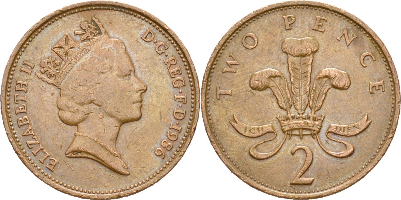 2 pence elizabeth 2