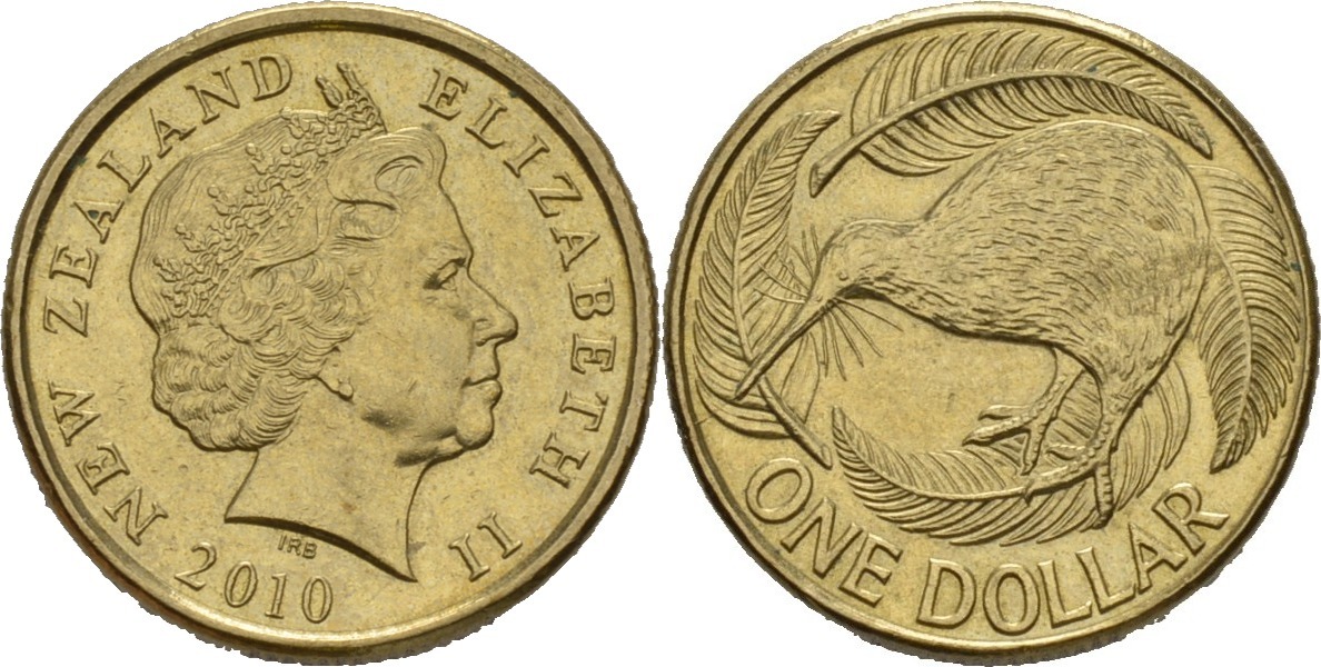 New Zealand 1 Dollar Premierminister Neuseeland 2010 "Michael