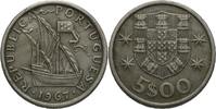 5 Escudos 1967 Portugal Republik seit 1910 VZ