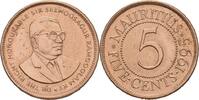 Mauritius 5 Cents / 0,05 Rupee 1995 SS+ / Stahl mit Kupferlegierung