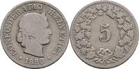 Schweiz 5 Rappen 1880 S+ 8,00 EUR  zzgl. 15,00 EUR Versand