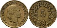 Schweiz 5 Rappen 1918 VZ 20,00 EUR  zzgl. 11,70 EUR Versand