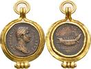 Italien Goldfassung / Sesterz Goldanhänger mit Sesterz des Hadrian SS 4750,00 EUR kostenloser Versand