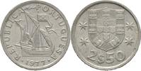 Portugal 2 1/2 Escudos 1977 VZ