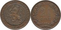 2 1/2 Cents 1890 Holland Koninkrijk der Nederlanden Willem III, 1849 - 1890 Vorzüglich