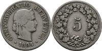 Schweiz 5 Rappen 1894 SS 5,00 EUR  zzgl. 15,00 EUR Versand