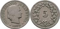 Schweiz 5 Rappen 1898 knapp SS 7,00 EUR  zzgl. 15,00 EUR Versand