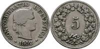 Schweiz 5 Rappen 1902 SS 25,00 EUR  zzgl. 11,70 EUR Versand