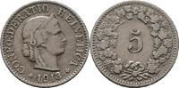 Schweiz 5 Rappen 1913 VZ 25,00 EUR  zzgl. 11,70 EUR Versand