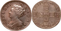 United Kingdom 1703 Shilling Vigo Rare no stops Queen Anne