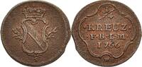 BADEN-DURLACH Ku.-1/4 Kreuzer Karl Friedrich, 1738/1746-1811. Ku.-1/4 Kreuzer 1766. -