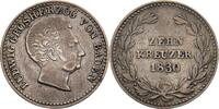 BADEN-DURLACH 10 Kreuzer Ludwig, 1818-1830. 10 Kreuzer 1830. -