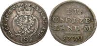 BRANDENBURG-ANSBACH 2 1/2 Kreuzer Karl Alexander, 2 1/2 Kreuzer 1770, Schwabach. -
