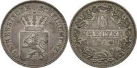 HESSEN-DARMSTADT 6 Kreuzer Ludwig III., 1848-1877. 6 Kreuzer 1864, Darmstadt. -