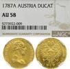HABSBURG Dukat Josef II, Dukat 1787 A, Wien. NGC AU 58 -