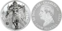 COOK ISLANDS Iron Knigt IRON KNIGHT 25 Dollars 2024, 5 Oz Silver PP (PROOF) -
