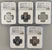 RUSSLAND 150 Rubel Platin (1/2 Unze) Olympiade Moskau 1980, kompletter Satz, PROOF, NGC -
