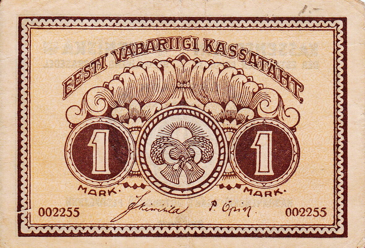 Estonian 1 Mark 1919 P.43 VF | MA-Shops