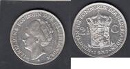 Netherlands 2 1/2 Gulden WILHELMINA KM.165 -